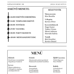 Egyedi személyre szabott esküvői újság, hírlap, meghívó, menü - esküvő - meghívó & kártya - meghívó - Meska.hu