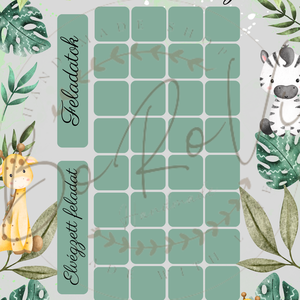 Névre szóló képes napirend/napi rutin/vizuális napirend - otthon & életmód - dekoráció - fali és függő dekoráció - falinaptár & öröknaptár - Meska.hu