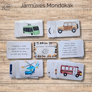 Járműves Mondókák kártyacsomag - játék & sport - készségfejlesztő és logikai játék - oktató játékok - Meska.hu
