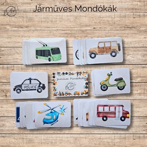 Járműves Mondókák kártyacsomag DIGITÁLIS , Játék & Sport, Készségfejlesztő és Logikai játék, Oktató játékok, Fotó, grafika, rajz, illusztráció, MESKA