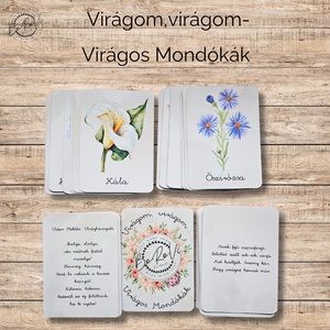 Virágom, virágom-Virágos Mondókák kártyacsomag DIGITÁLIS , Játék & Sport, Készségfejlesztő és Logikai játék, Oktató játékok, Fotó, grafika, rajz, illusztráció, MESKA