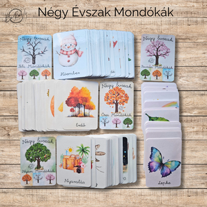 Négy Évszak Mondókás kártyacsomag szett - játék & sport - készségfejlesztő és logikai játék - oktató játékok - Meska.hu