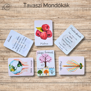 Négy Évszak-Tavaszi Mondókák kártyacsomag - játék & sport - készségfejlesztő és logikai játék - oktató játékok - Meska.hu