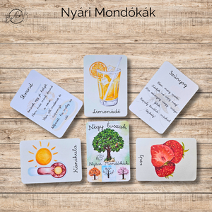 Négy Évszak-Nyári Mondókák kártyacsomag, Játék & Sport, Készségfejlesztő és Logikai játék, Oktató játékok, Fotó, grafika, rajz, illusztráció, MESKA