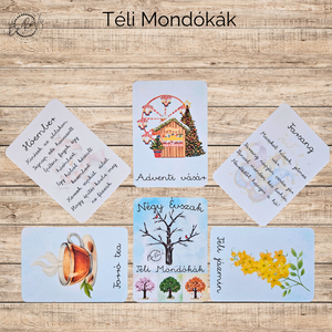 Négy Évszak-Téli Mondókák kártyacsomag, Játék & Sport, Készségfejlesztő és Logikai játék, Oktató játékok, Fotó, grafika, rajz, illusztráció, MESKA