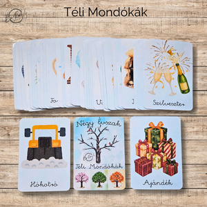 Négy Évszak-Téli Mondókák kártyacsomag - játék & sport - készségfejlesztő és logikai játék - oktató játékok - Meska.hu