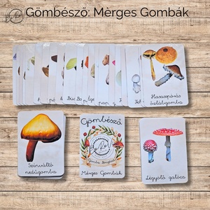 Gömbésző: Mérges Gombák Ismeretterjesztő kártyacsomagok, Játék & Sport, Táblajáték és Kártyajáték, Kártya, Fotó, grafika, rajz, illusztráció, MESKA