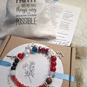 Jézus élete - keresztény történet karkötő-piros-105 - Meska.hu