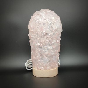 Lámpa USB Rózsakvarc henger 15cm, Kellékek & szerszámok, Ásvány alapanyag, Ásvány lámpa, , MESKA