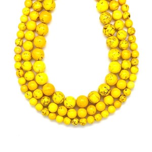 Magnezit sárga golyó szinezett 10mm  ékszerkészítő alapanyag (füzér), Kellékek & szerszámok, Ásvány alapanyag, Ásványfüzér, , MESKA