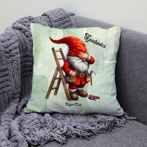 Névvel kérhető - Létrás Ezermester manó mintás párna - otthon & életmód - lakástextil - párna & párnahuzat - díszpárna (belsővel együtt) - Meska.hu