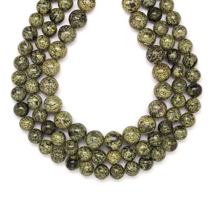 Szerpentin világos golyó 8-9mm  ékszerkészítő alapanyag (füzér), Kellékek & szerszámok, Ásvány alapanyag, Ásványfüzér, , MESKA