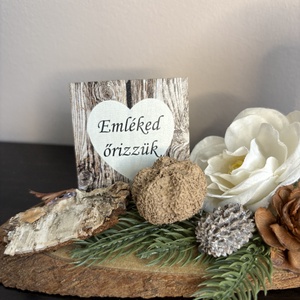 Mindenszenteki kegyeleti dísz fa alappal, temető dísz, sírdísz - otthon & életmód - vallás - temetkezési tárgy - Meska.hu