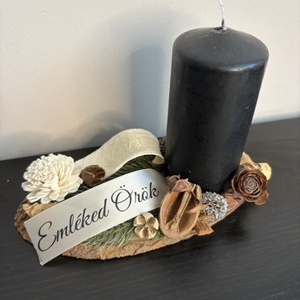 Mindenszenteki temető dísz, sírdísz, Otthon & Életmód, Vallás, Temetkezési tárgy, Temetői gyertyák, mécsesek, Famegmunkálás, MESKA