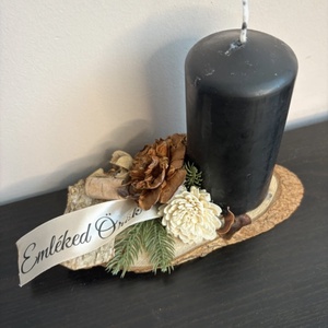 Mindenszenteki temető dísz, sírdísz, Otthon & Életmód, Vallás, Temetkezési tárgy, Temetői gyertyák, mécsesek, Famegmunkálás, MESKA