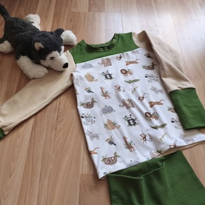 Több méreten át hordható kétrészes pizsamaszett - ruha & divat - gyerekruha - ruha - Meska.hu