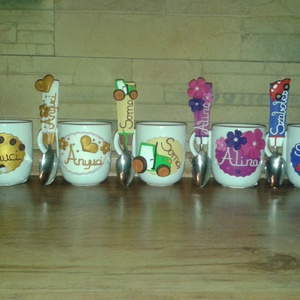 Névre szóló bögre+kanál -  - Meska.hu