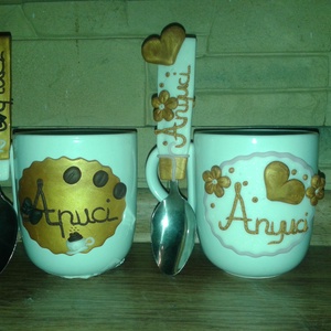 Névre szóló bögre+kanál -  - Meska.hu