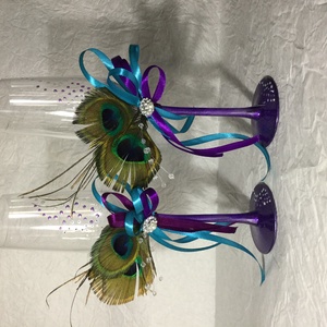 Kristály rózsa pezsgős pohár pár 1. -  - Meska.hu