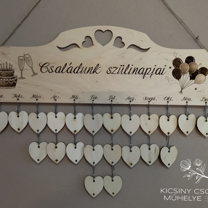 Szülinapi öröknaptár, Otthon & Életmód, Dekoráció, Fali és függő dekoráció, Falinaptár & Öröknaptár, Festett tárgyak, MESKA