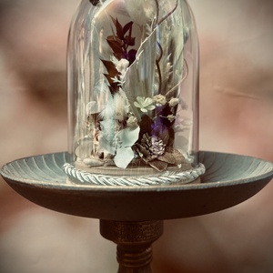     Örök pillanat � idézetes virágkompozíció üvegbúrában - otthon & életmód - virágdekoráció - virágok - virágbox - Meska.hu