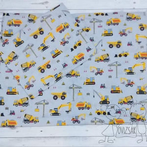 Munkagépes ovis vagy kisgyermek ágyneműhuzat szett + ovizsák tornazsák szett - játék & sport - ovis felszerelés - ovis szett - Meska.hu