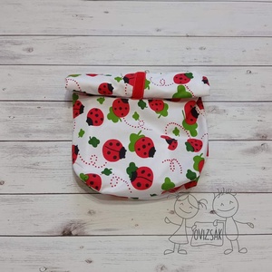 Uzsonnás zsák - Katica mintás - táska & tok - bevásárlás & shopper táska - kenyeres zsák - Meska.hu