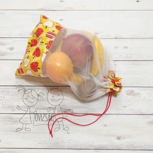 Zöldséges zsák - zerowaste, nowaste - táska & tok - bevásárlás & shopper táska - zöldség/gyümölcs zsák - Meska.hu