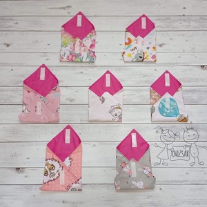 Textil szavéta / újraszalvéta, többféle minta - zerowaste / nowaste - táska & tok - uzsonna- & ebéd tartó - szendvics csomagoló - Meska.hu
