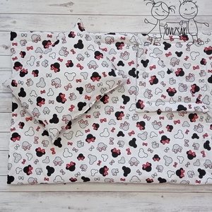 Minnie egér mintás ovis vagy kisgyermek ágynemű + ovizsák tornazsák szett + derékalj - játék & sport - ovis felszerelés - ovis szett - Meska.hu