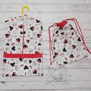 Minnie egér mintás ovis vagy kisgyermek ágynemű + ovizsák tornazsák szett + derékalj - játék & sport - ovis felszerelés - ovis szett - Meska.hu