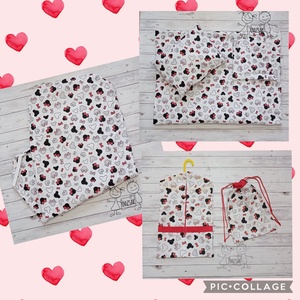 Minnie egér mintás ovis vagy kisgyermek ágynemű + ovizsák tornazsák szett + derékalj - játék & sport - ovis felszerelés - ovis szett - Meska.hu