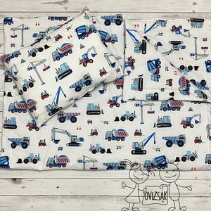 Munkagépes ovis vagy kisgyermek ágynemű + ovizsák tornazsák szett + derékalj - játék & sport - ovis felszerelés - ovis szett - Meska.hu