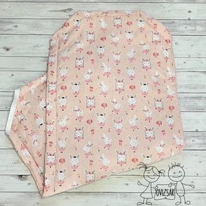 Nyuszi mintás ovis vagy kisgyermek ágynemű szett (minkys) + ovizsák tornazsák szett + derékalj - játék & sport - ovis felszerelés - ovis szett - Meska.hu