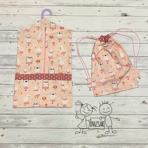 Nyuszi mintás ovis vagy kisgyermek ágynemű szett (minkys) + ovizsák tornazsák szett + derékalj - játék & sport - ovis felszerelés - ovis szett - Meska.hu