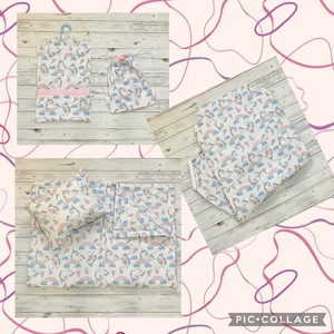 Unikornis és fagyi mintás ovis vagy kisgyermek ágynemű + ovizsák tornazsák szett + derékalj - Meska.hu