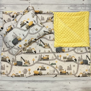 Munkagép / markoló mintás ovis vagy kisgyermek ágynemű szett (minkys) + ovizsák tornazsák szett + derékalj - játék & sport - ovis felszerelés - ovis szett - Meska.hu