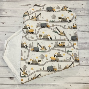 Munkagép / markoló mintás ovis vagy kisgyermek ágynemű szett (minkys) + ovizsák tornazsák szett + derékalj - játék & sport - ovis felszerelés - ovis szett - Meska.hu