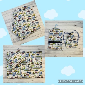 Autós városos ovis vagy kisgyermek ágynemű szett + ovizsák tornazsák szett + derékalj  - Meska.hu