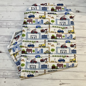 Autós városos ovis vagy kisgyermek ágynemű szett + ovizsák tornazsák szett + derékalj  - játék & sport - ovis felszerelés - ovis szett - Meska.hu