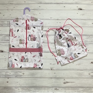 Rózsaszín cicás ovizsák és tornazsák szett, Játék & Sport, Ovis felszerelés, Ovis szett, Varrás, MESKA