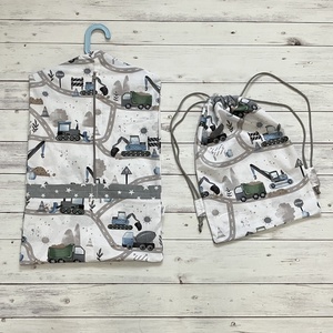 Munkagépes ovizsák és tornazsák szett, Játék & Sport, Ovis felszerelés, Ovis zsák, Varrás, MESKA