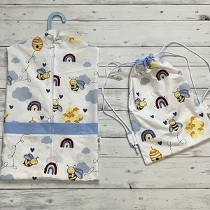 Méhecske mintás ovizsák és tornazsák szett, Játék & Sport, Ovis felszerelés, Ovis szett, Varrás, MESKA