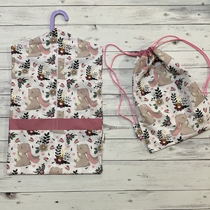 Nyuszi mintás ovis vagy kisgyermek ágynemű + ovizsák tornazsák szett + derékalj - játék & sport - ovis felszerelés - ovis szett - Meska.hu