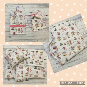 Állatos ovis vagy kisgyermek ágynemű szett + ovizsák tornazsák szett + derékalj  - Meska.hu