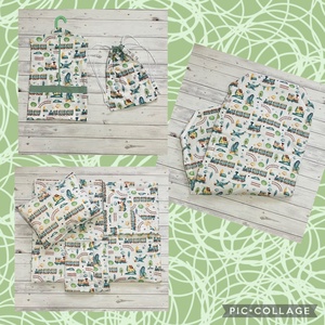 Vonatos ovis vagy kisgyermek ágynemű szett + ovizsák tornazsák szett + derékalj  - Meska.hu