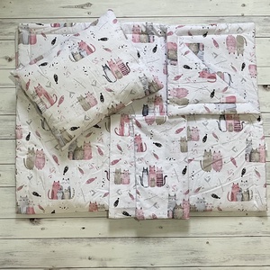 Cicás ovis vagy kisgyermek ágynemű szett + ovizsák tornazsák szett + derékalj  - játék & sport - ovis felszerelés - ovis szett - Meska.hu