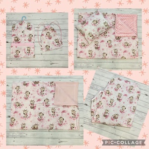 Zsiráfos ovis vagy kisgyermek ágynemű (2 db) + ovizsák tornazsák szett + derékalj - Meska.hu