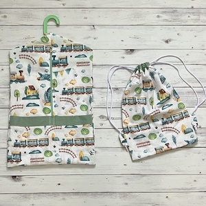 Vonatos ovizsák és tornazsák szett, Játék & Sport, Ovis felszerelés, Ovis szett, Varrás, MESKA