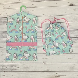 Unikornis és fagyi mintás ovis vagy kisgyermek ágynemű szett + ovizsák tornazsák szett + derékalj  - játék & sport - ovis felszerelés - ovis szett - Meska.hu